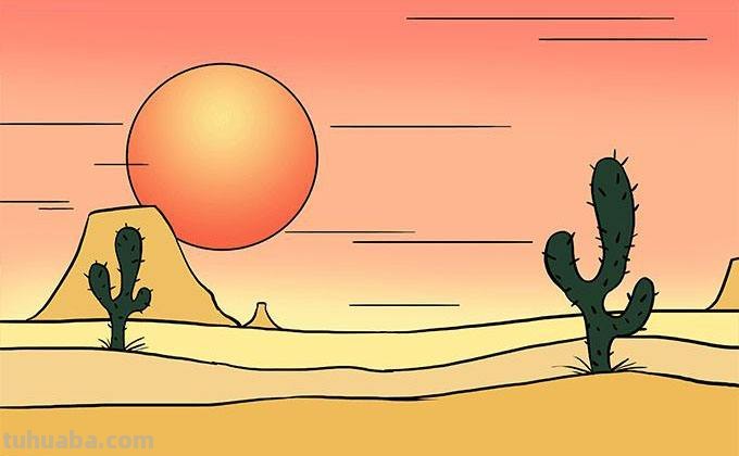 沙漠的色彩及沙漠色彩怎么画 