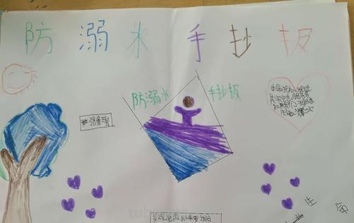 用彩铅画防溺水画怎么画 教你画防溺水手抄报？