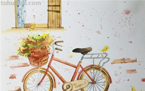 【色彩自行车临摹教程】- 用绘画记录生活的美好 