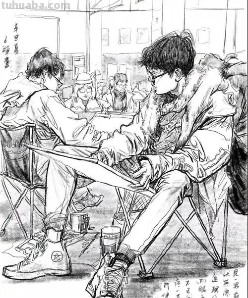速写打群架 美术——关于速写打型？