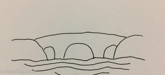桥的简笔画怎么画 怎样简笔画河水小桥风景画？