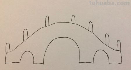 桥的简笔画怎么画 怎样简笔画河水小桥风景画？