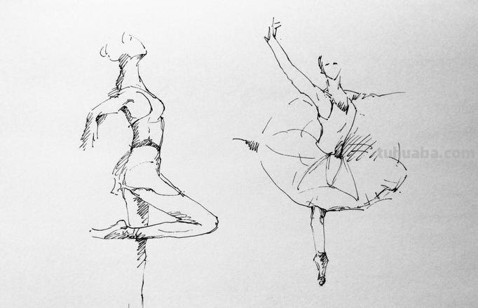 速写练舞女 如何快速学会人物速写？