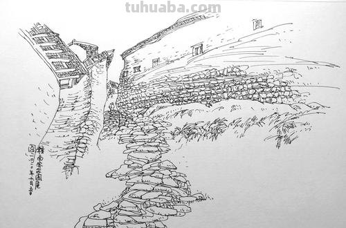 风景房子速写 我想学画风景速写，需要怎么做?刚开始画什么好点？