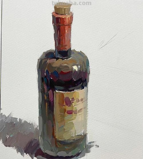 如何用色彩表现酒瓶的画法及相关图片 