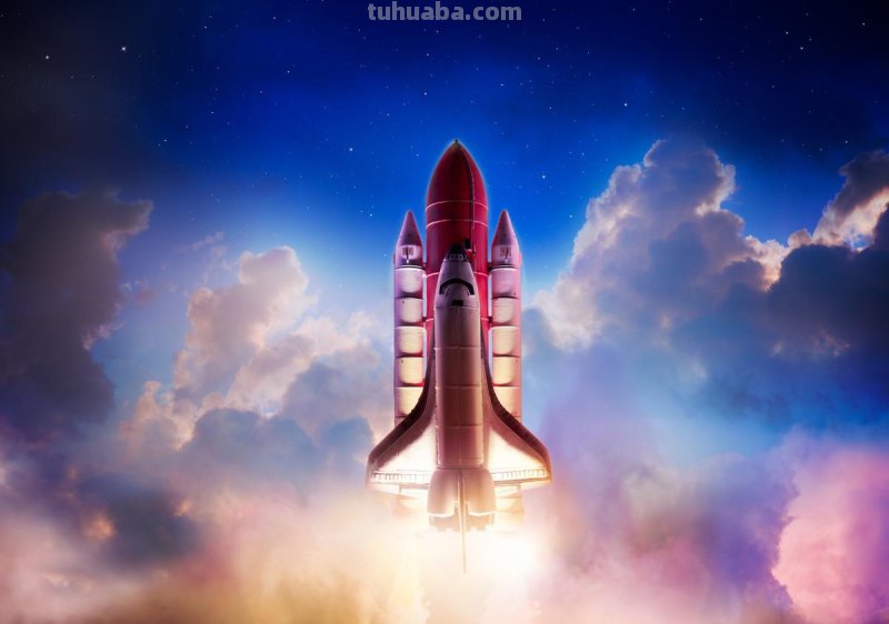 儿童简笔画精选-航天飞机（Space Shuttle）的画法