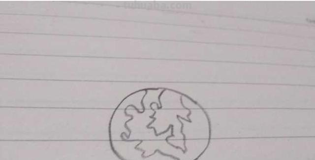 地球的简笔画怎么画 儿童绘画地球说明？