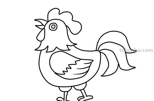 怎么画公鸡的简笔画 公鸡笔画顺序?