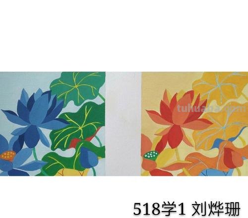 色相对比色彩构成图片及色相对比色彩构成图片四宫格 