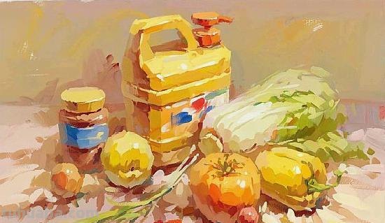 菜板色彩及菜板色彩静物的绘画技巧与表现方法 
