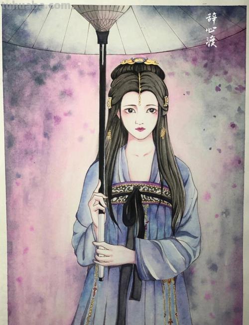 绝美的古风人物水彩画，你被撩到了吗？内附教程哦