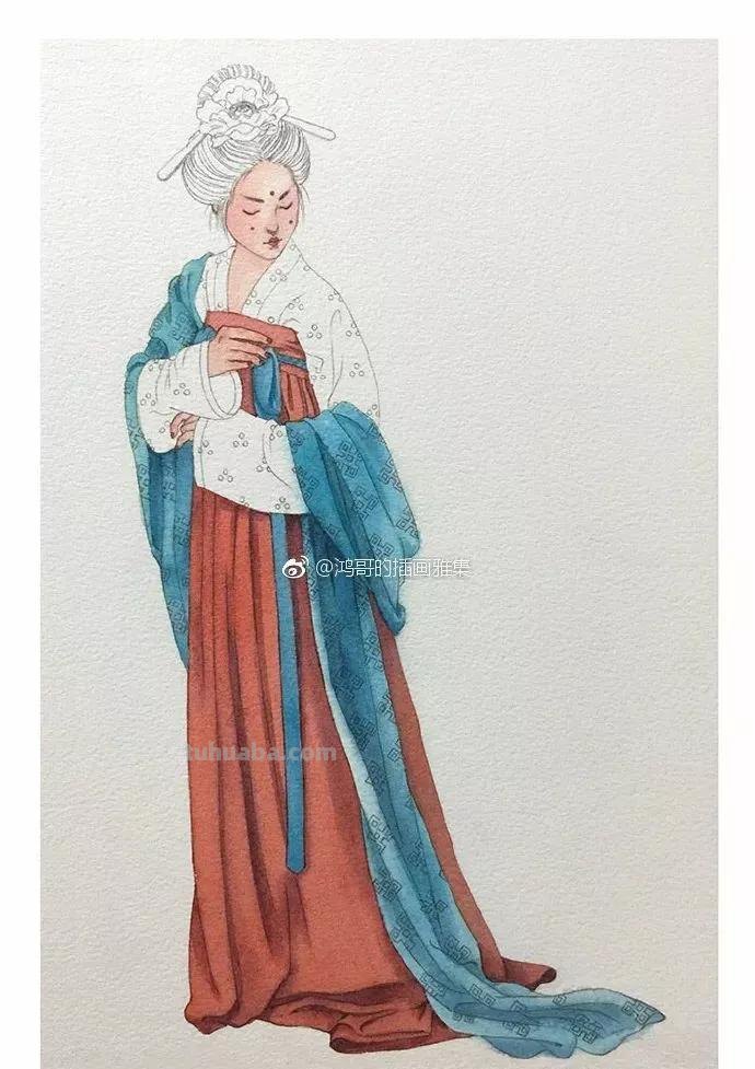 绝美的古风人物水彩画，你被撩到了吗？内附教程哦