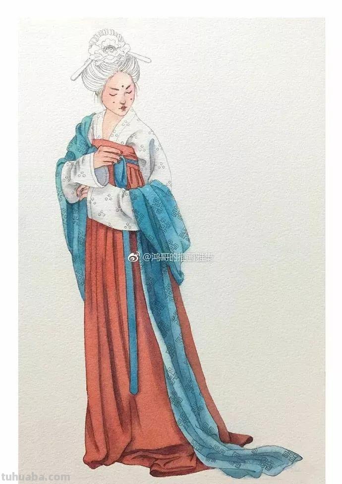 绝美的古风人物水彩画，你被撩到了吗？内附教程哦
