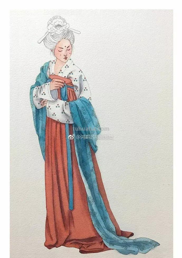 绝美的古风人物水彩画，你被撩到了吗？内附教程哦