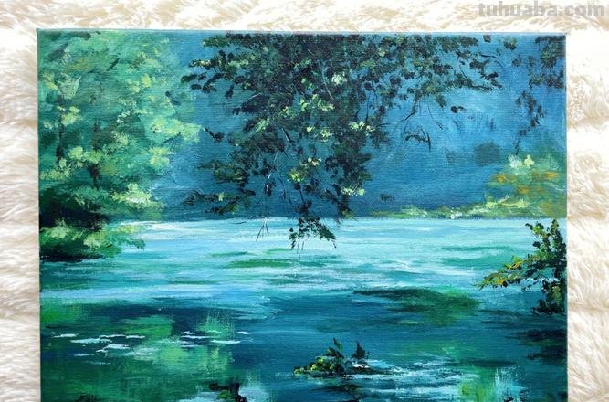 湖美色彩：丙烯画的最佳选择 