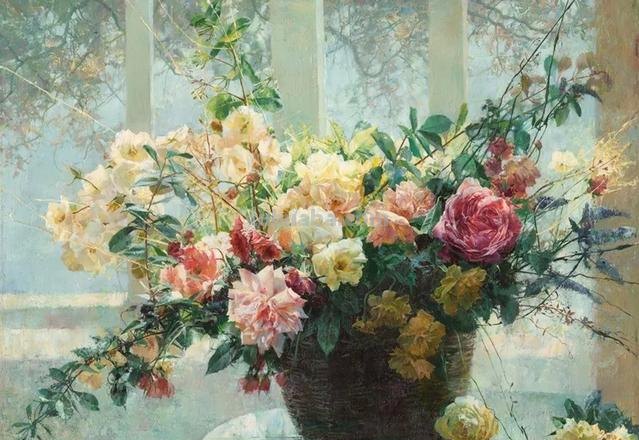 俄罗斯画家Larisa Psaryova唯美静物花卉油画
