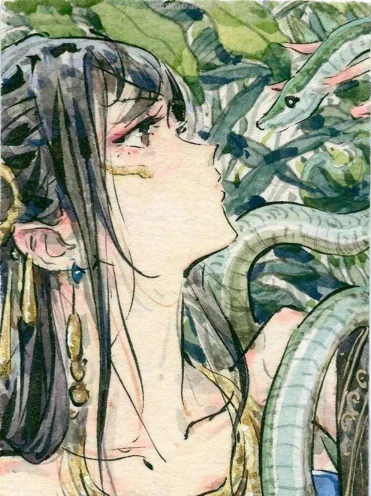 清华才子的水墨速写，笔下小姐姐撩人到腿软！这画风太迷人了