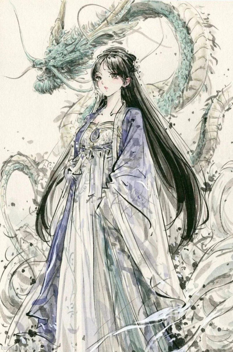 清华才子的水墨速写，笔下小姐姐撩人到腿软！这画风太迷人了