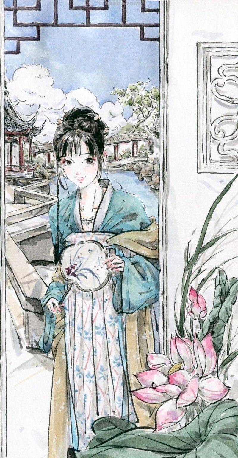 清华才子的水墨速写，笔下小姐姐撩人到腿软！这画风太迷人了