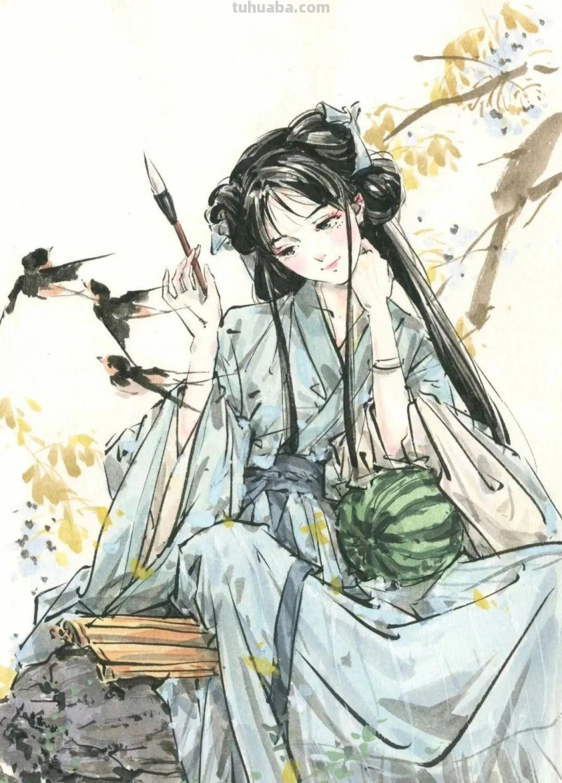 清华才子的水墨速写，笔下小姐姐撩人到腿软！这画风太迷人了