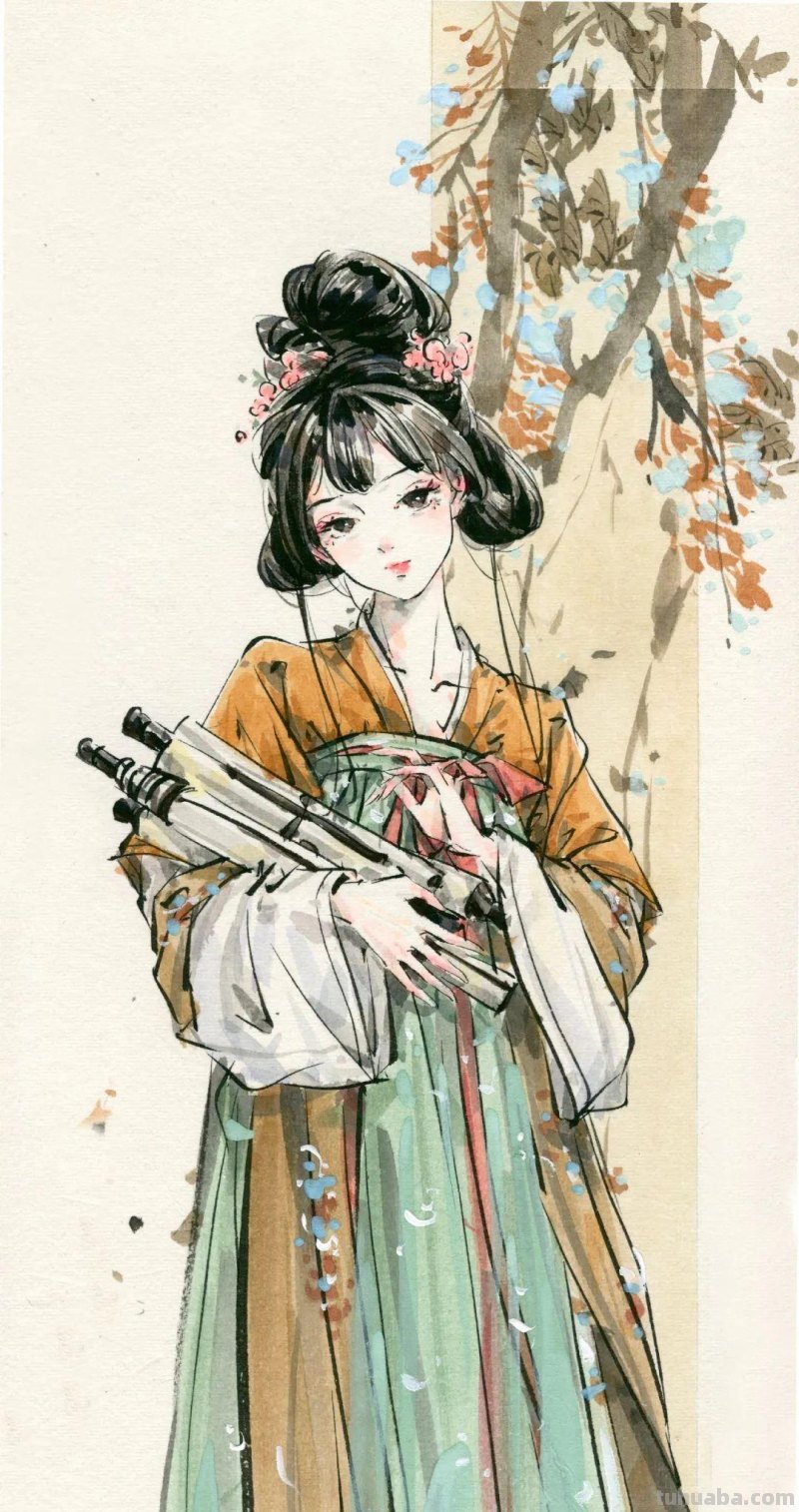 清华才子的水墨速写，笔下小姐姐撩人到腿软！这画风太迷人了