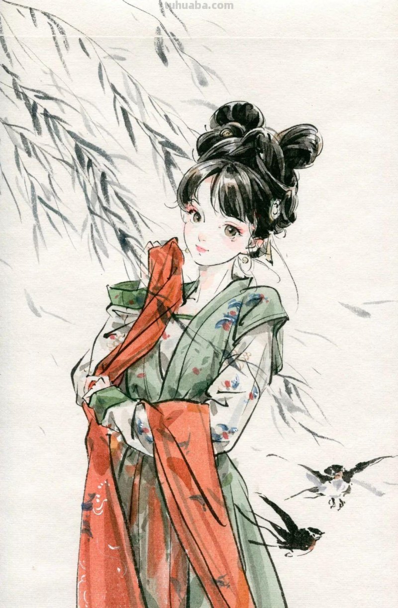 清华才子的水墨速写，笔下小姐姐撩人到腿软！这画风太迷人了