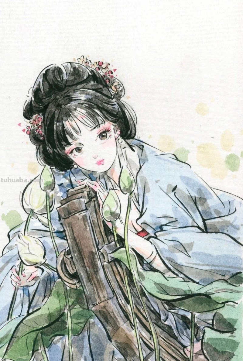清华才子的水墨速写，笔下小姐姐撩人到腿软！这画风太迷人了