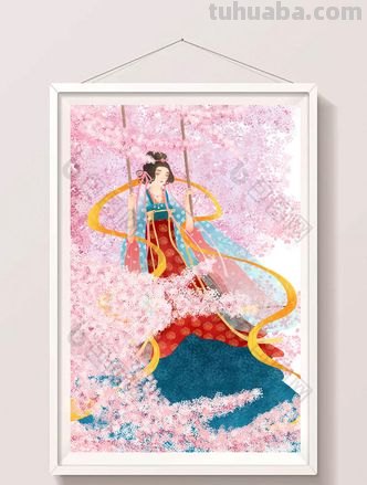 彩铅画怎么画小清新女孩 怎么用彩铅画樱花树下荡秋千的女孩的慢教程？