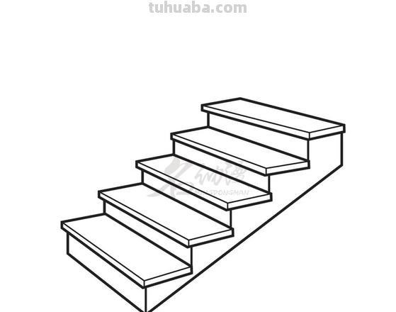 正面楼梯怎么画简笔画 一步一步教画楼梯?
