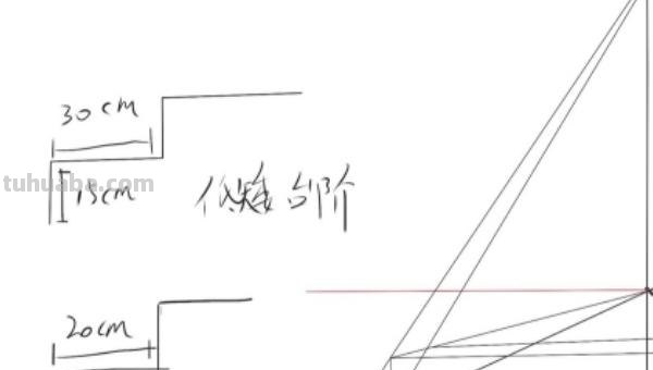 正面楼梯怎么画简笔画 一步一步教画楼梯？