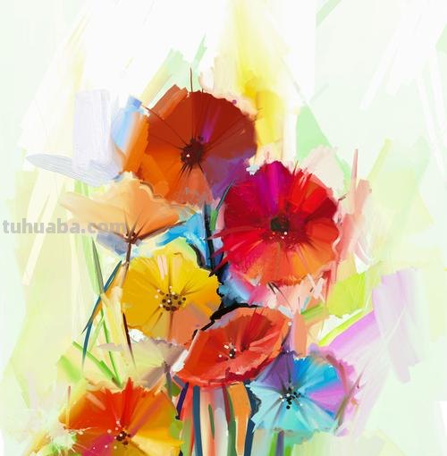 缤纷色彩，绘就美丽花卉——色彩画花卉及色彩画花卉图片大全 