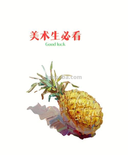 用色彩与静物表现菠萝，让你的绘画更加生动有趣！ 