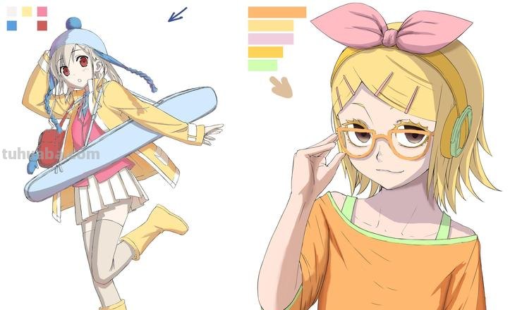 用色彩单体图片简单打造二次元风格 