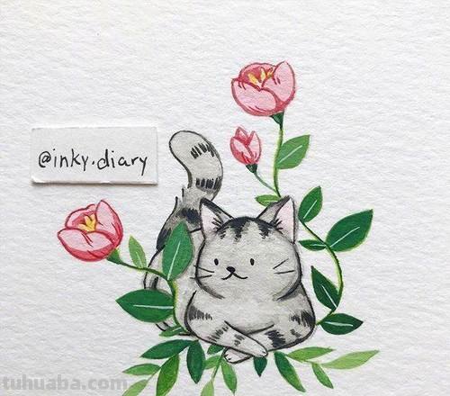 小动物水彩简笔画素材~收藏起来备用哦