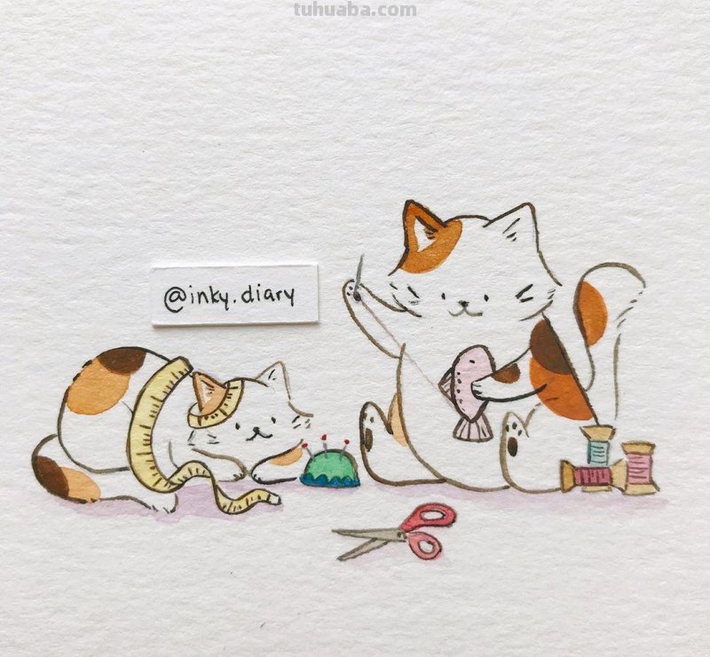 小动物水彩简笔画素材~收藏起来备用哦
