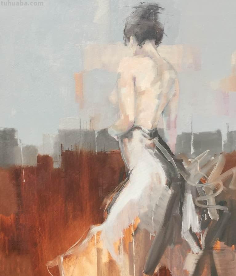 人体背影，惊艳无比的油画︱英国画家ScottBridgwood的作品