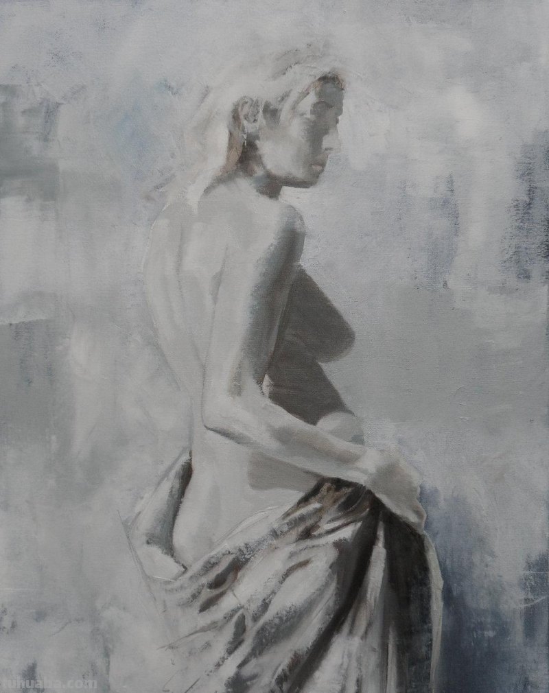 人体背影，惊艳无比的油画︱英国画家ScottBridgwood的作品