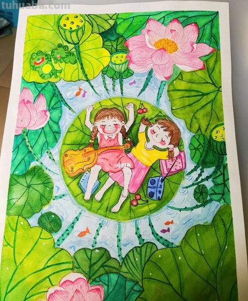夏天的世界缤纷色彩及夏天色彩画 