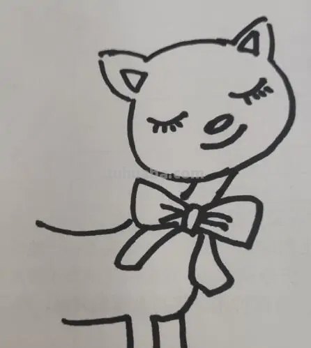 猫咪的儿童彩铅画怎么画 小猫画画教程？