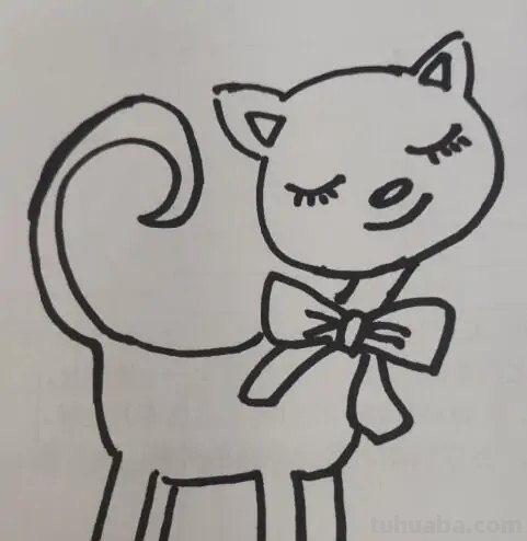 猫咪的儿童彩铅画怎么画 小猫画画教程？