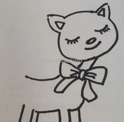 猫咪的儿童彩铅画怎么画 小猫画画教程？