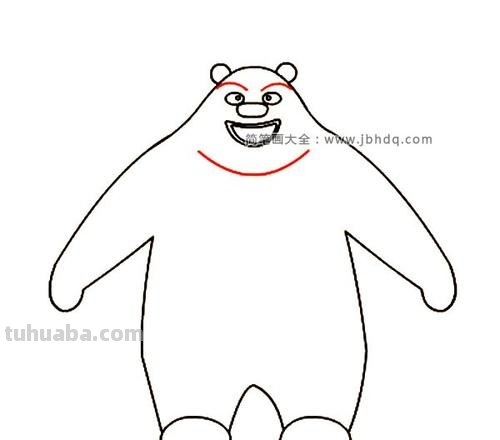 熊大怎么画简笔画 简笔画熊大的画法?