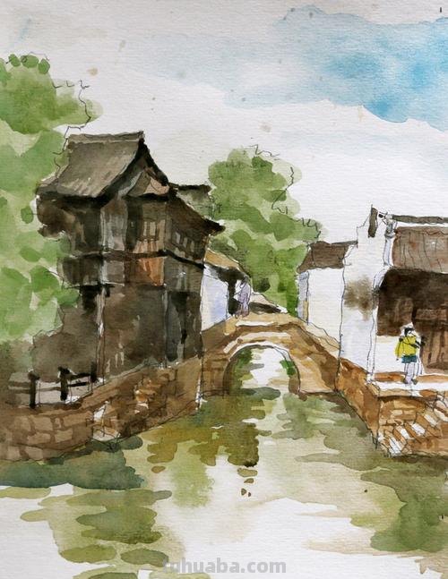 古镇色彩临摹及古镇色彩临摹图片——用颜色来描绘历史与文化 