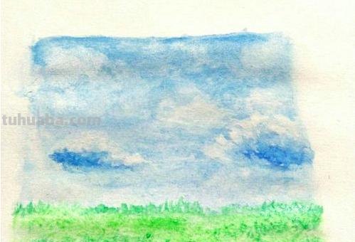 怎么画草地的简笔画 儿童画路边的草坪？