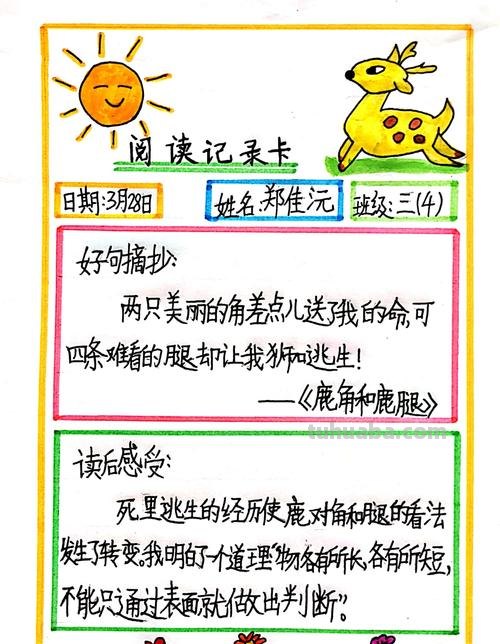 读书卡中的精彩片段写什么 读书卡，读后感，摘抄(好词、好句、好段？