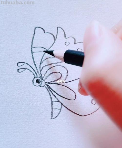 蝴蝶小鸟怎么画简笔画 一步一步画蝴蝶?