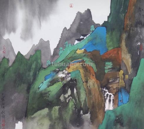 色彩水墨画：一种将传统水墨画与现代色彩相结合的艺术表现形式 