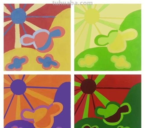 用色彩构成对比色作业图，让你的画作更加生动 