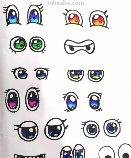 眼睛怎么画好看简笔画 新手入门学画眼睛?