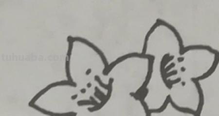 桃花树怎么画简笔画 只用紫色、绿色、蓝色彩笔不用其他东西画一幅桃花树？
